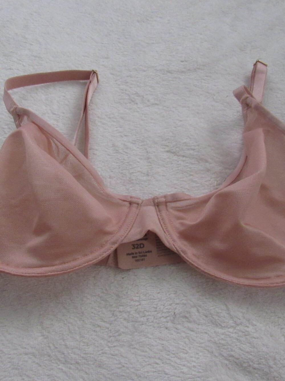 Soma Unbelievable Lift Perfect Coverage Pink Bra  32D  USED